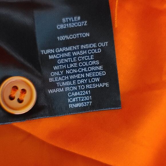 Sanctuary Slit back tunic button up ladies blouse orange Size 1x Office Fall - Picture 8 of 9